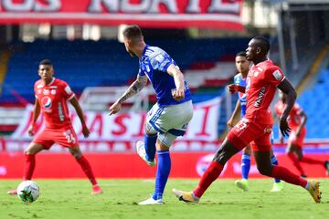 El equipo de Alberto Gamero se impuso por 2-1 ante América de Cali en el juego de ida de los cuartos de final de la Liga BetPlay. Fernando Uribe y Cristian Arango anotaron por Millonarios; Yesus Cabrera descontó para el equipo vallecaucano. 