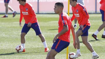 Nehuén Pérez en un entrenamiento.