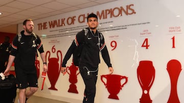 Luis Díaz en la previa del partido ante Real Madrid por la final de Champions League.