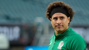 <br><br>
Guillermo Ochoa durante el entrenamiento de la Seleccion Mexicana (Mexico) previo al partido amistoso de preparacion contra Alemania, en el Lincoln Financial Field Stadium, el 16 de Octubre de 2023.