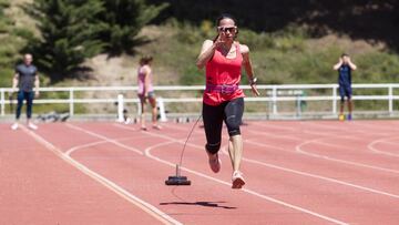 Patricia Sarrapio, entren&aacute;ndose en Madrid.