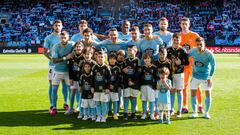 Formación inicial del Celta contra el Valladolid.