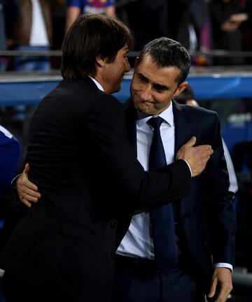 Antonio Conte y Ernesto Valverde.