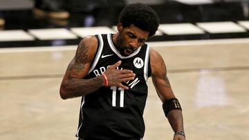 Kyrie Irving, durante el primer partido de la primera ronda de los playoffs de la NBA 2021, que enfrentó a Brooklyn Nets y a Boston Celtics.