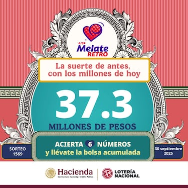 Resultados Melate Retro: números que cayeron hoy y premios del sorteo 1569 | 30 de septiembre del 2025