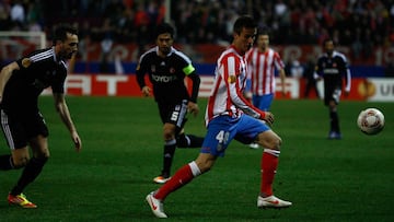 Sa&uacute;l, en el partido de su debut contra el Besiktas, el 8-3-2012.