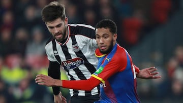 Jairo Riedewald, durante su &uacute;ltimo partido con el Crystal Palace.