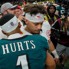 Revealed: what Patrick Mahomes said to Jalen Hurts on the field post-Super Bowl