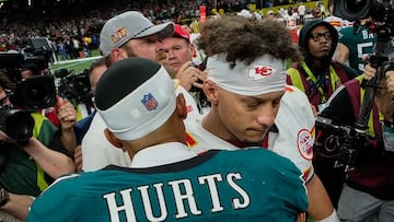 The Philadelphia Eagles won Super Bowl LIX, beating the Kansas City Chiefs 40-22 in New Orleans, with the two quarterbacks front and center.