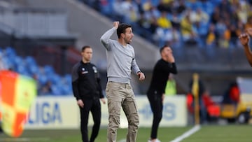 Luis García, en la banda de Las Palmas