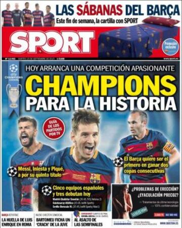 Portadas de la prensa deportiva