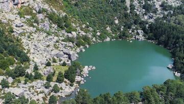 Imagen aérea de la Laguna Negra de Soria.