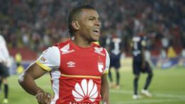 El delantero todavía no le ha marcado goles a Millonarios como jugador de Santa Fe.