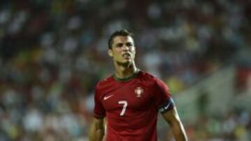 Cristiano Ronaldo durante un partido con la selecci&oacute;n portuguesa