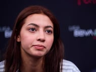 Angelique Saldivar during the media day America team prior to match against Tigres UANL as part Final of the Liga BBVA MX Femenil, Torneo Apertura 2025 at Hotel Royal Pedregal, on November 19, 2025 in Mexico City, Mexico.