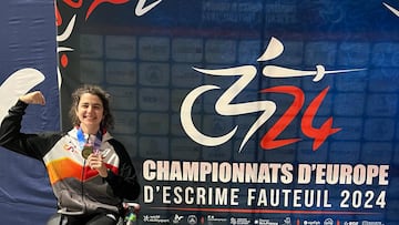 Judith Rodr¨ªguez con el primer bronce del Europeo.