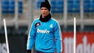 El portugués, durante la sesión de hoy.