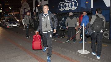 Garitano, a su llegaba a Eibar ayer por la noche