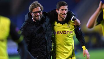 La apuesta de Klopp y 'Lewy': 50€ si met¨ªa 10 goles en un entreno