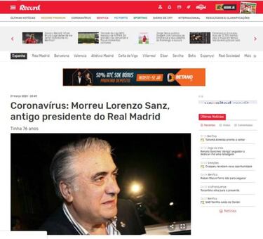 Lorenzo Sanz y Pedro S¨¢nchez, protagonistas espa?oles en la Prensa internacional