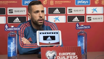 Alba, en la rueda de prensa previa al duelo ante Malta.