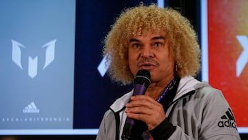 Carlos &#039;El Pibe&#039; Valderrama durante un evento de Adidas