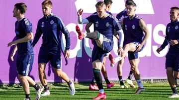 Carnero y Cristo se entrenaron esta tarde con el Real Valladolid.