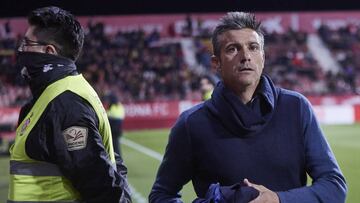 Jos&eacute; Luis Mart&iacute;, entrenador del Girona. 
  