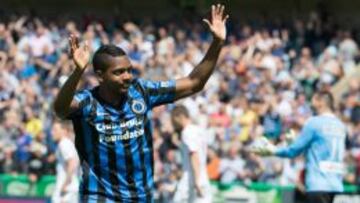 Jos&eacute; Heriberto Izquierdo ha marcado 16 goles con la camiseta del Brujas de B&eacute;lgica.