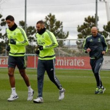 Imagen del entrenamiento del Real Madrid.