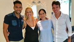 Falcao y Ur&aacute;n comparten en una tarde especial.