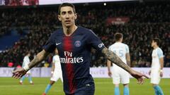 Di Mar&iacute;a celebra el 2-1 del PSG - Marsella