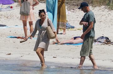 Zidane de vacaciones con su familia en la playa