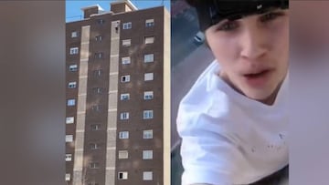 ¡Escaló un edificio para tomarse una selfie a la mitad!