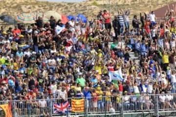 Las gradas estaban abarrotadas en el Gran Premio de Aragón.
