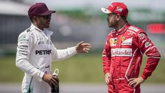 Lewis Hamilton y Sebastian Vettel en el Gran Premio de Canad&aacute; 2017.
