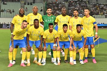 Once del Al-Nassr:  Al-Aqidi, Al-Ghannan, Madu, Lajami, Konan,Fofana, Brozovic, Yahya, Ghareeb, Talisca, Cristiano Ronaldo.