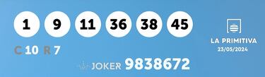 La Primitiva: comprobar los resultados del sorteo de hoy, jueves 23 de mayo