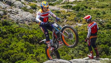 Toni Bou, con la Honda en el TrialGP de Francia.
