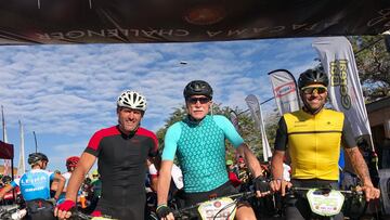 Olano, Moracho y Pereiro, en una salida de la Atacama Challenger.