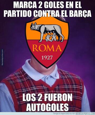Los mejores memes del Barcelona-Roma