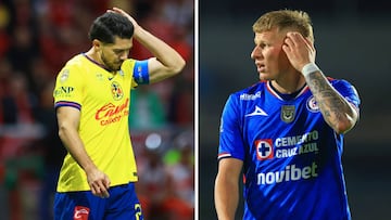Henry Martin (izq) y Mateusz Bogusz (der) en un partido con sus respectivos equipos.
