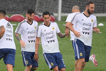 Argentina trained at the Ciutat Esportiva Joan Gamper in Sant Joan Despi,  Barcelona today.