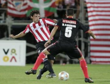 Fichó por el Athletic Club en el 2006 tras darse el llamado "Caso Zubiaurre". En la imagen, en un partido de pretemporada en 2009.