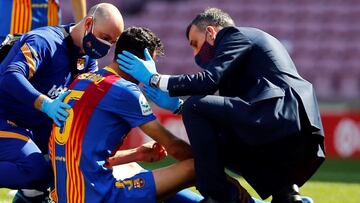 Busquets sufre una contusión facial y una fisura maxilar
