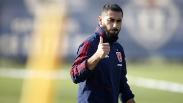 Futbol, entrenamiento de Universidad de Chile
El arquero de Universidad de Chile Johnny Herrera es fotografiado durante la practica matutina en el CDA de Santiago, Chile.
23/04/2019
Andres Pina/Photosport
Football, Universidad de Chile's traini
