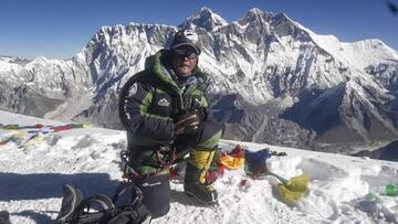 Lhakpa Nuru Sherpa, durante la primera expedici&oacute;n en el Himalaya en Nepal tras la pandemia de coronavirus.