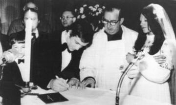 Perico Fernández el día de su boda.