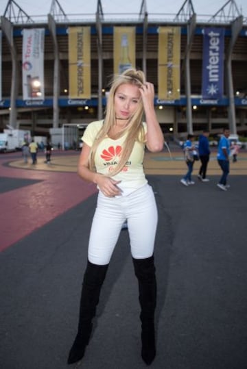 Daniella Chavez, presente en el Azteca para el Clásico Joven