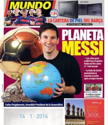 Portadas de la prensa mundial